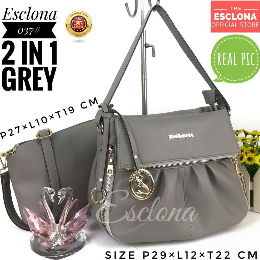 Tas Wanita Tas Selempang Fashion Shoulder Hand Bag Import Kuliah Kantor Kerja Kondangan Esclona 037