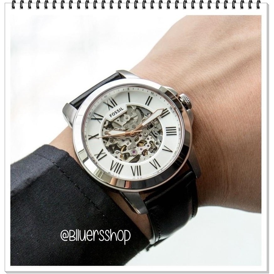 Fossil Grant men's automatic skeleton wristwatch business dress watch ME3101 ME3102 ME3111