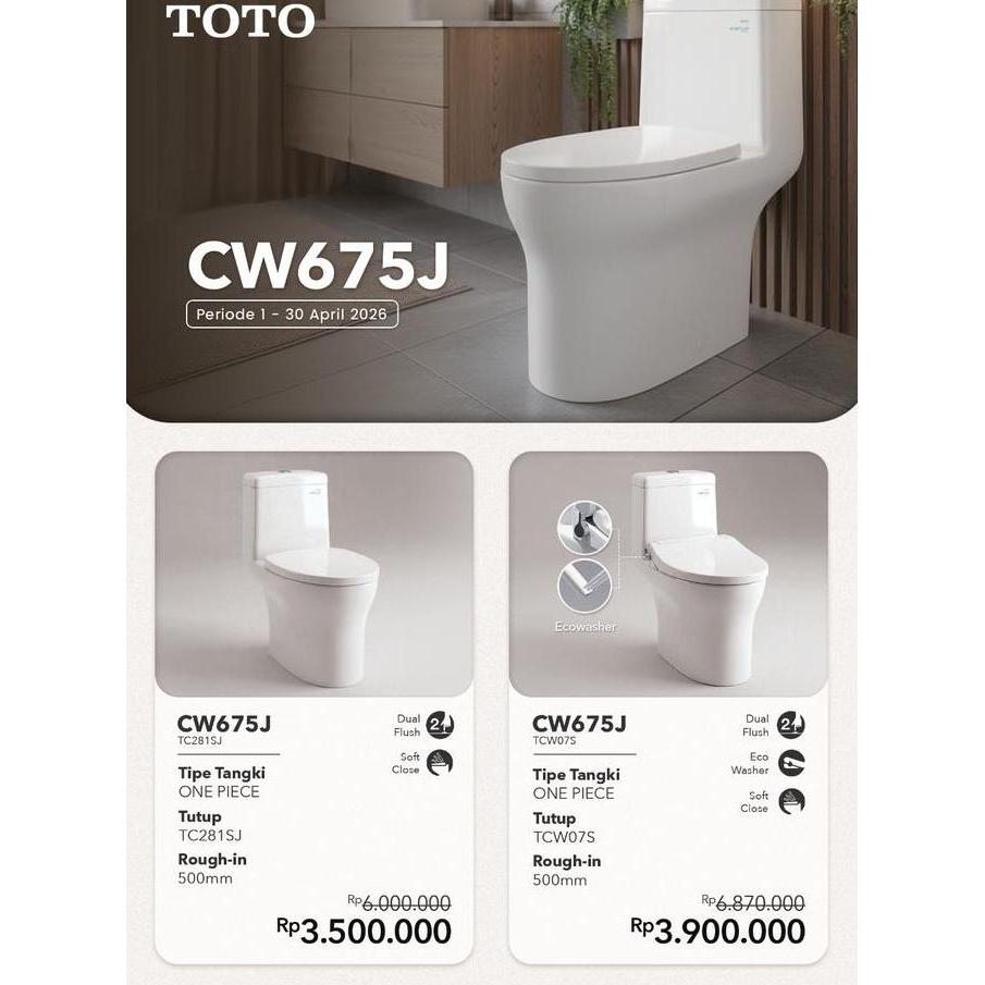 Kloset Duduk TOTO CW675J One Piece Toilet