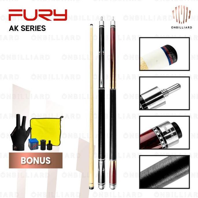 Stick Billiard Fury AK Series AK-1 AK-2 Cue / Stik Billiar Fury AK (TERBAIK) (TERBARU) (TERMURAH)