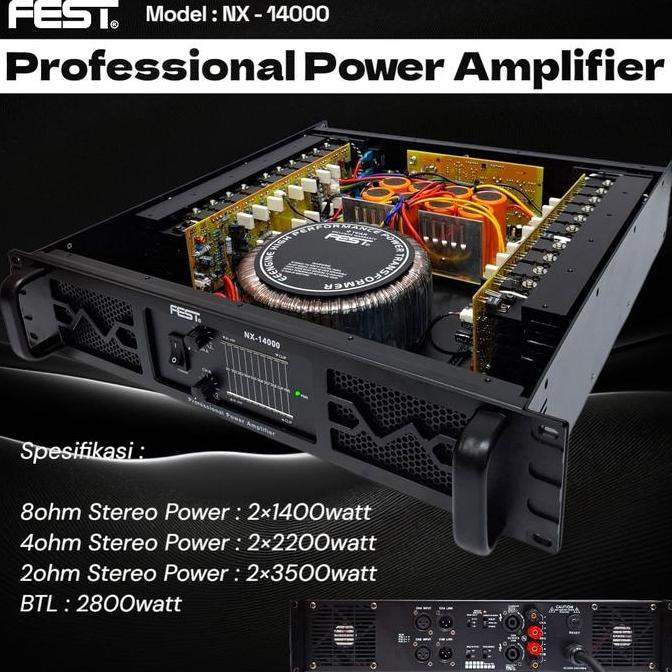 Promo Power Amplifier Fest Nx14000 Nx 14000 Original