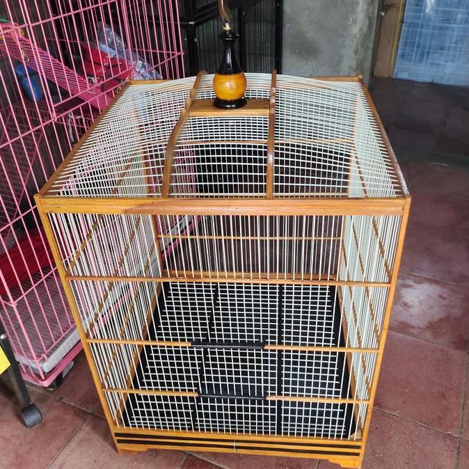 NEW SANGKAR BURUNG CUCAK ROWO,JAGAL PAPUA,JALAK BALI DLL,KAYU JATI FIBER. ORI