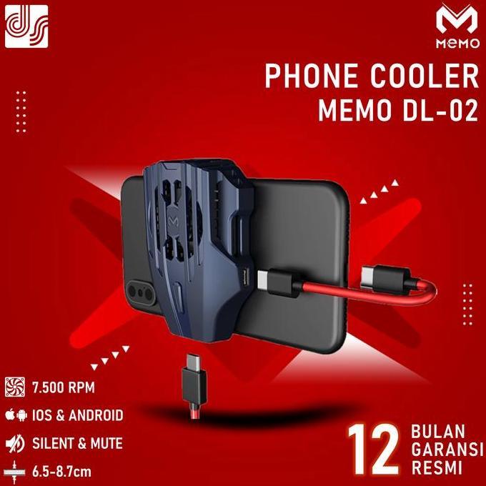 MEMO DL02 DL-02 Mobile Cooling Fan Cooler Radiator Kipas Pendingin HP