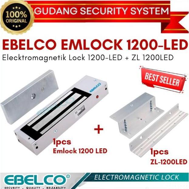 NEW EBELCO EMLOCK 1200 + ZL 1200 MAGNETIC LOCK (EMLOCK 1200 LBS) ORI