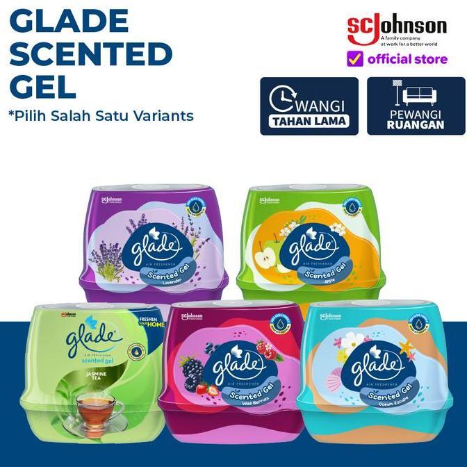 Glade Scented Gel Pengharum Ruangan - Pewangi Kamar Mandi