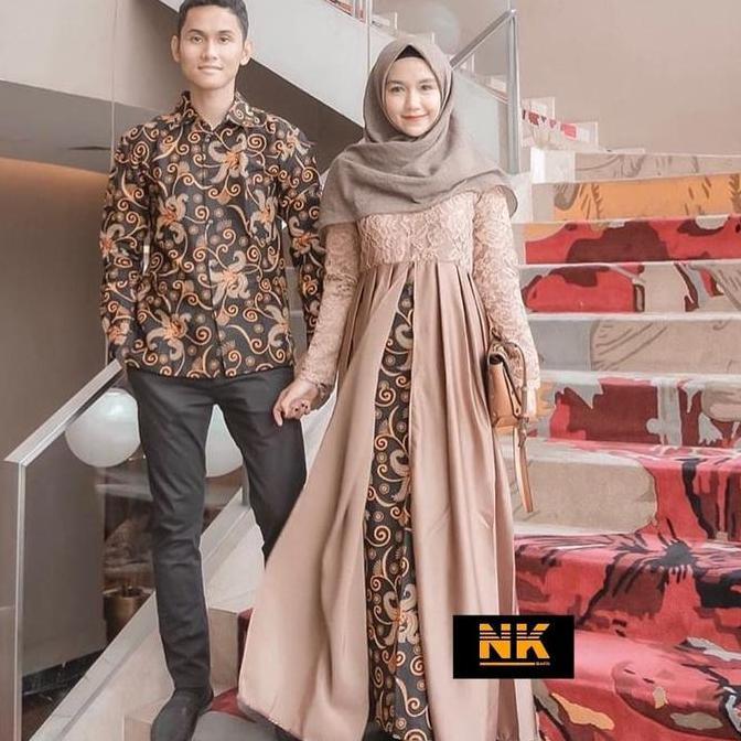 PROMO NK BATIK COUPLE BRUKAT BATIK KEMEJA COWO BAJU KONDANGAN GAMIS BRUKAT PROMO