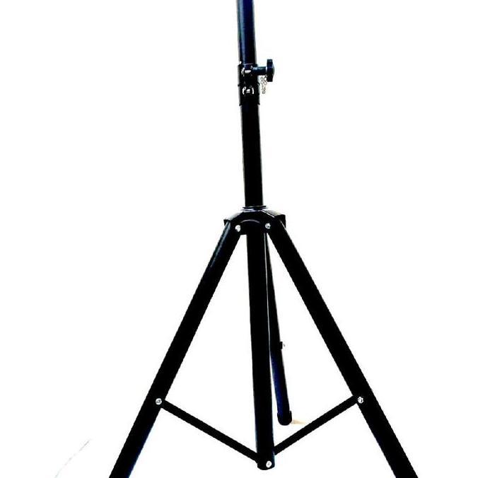 Grosir Fahrenheit Stand Speaker Kaki Tiga Tripod Stand Speaker Bahan Besi Warna Hitam