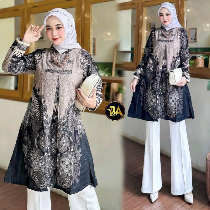 MURAH LEBAY TUNIK BATIK WANITA.TUNIK BATIK MODEL CHEONGSAM.TUNIK KATUN MURAH LEBAY