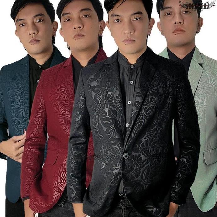 NIKMATI PRODUK INI gorgoraz jas pria blazer pria batik premium keren merah maroon hitam sage navy bu