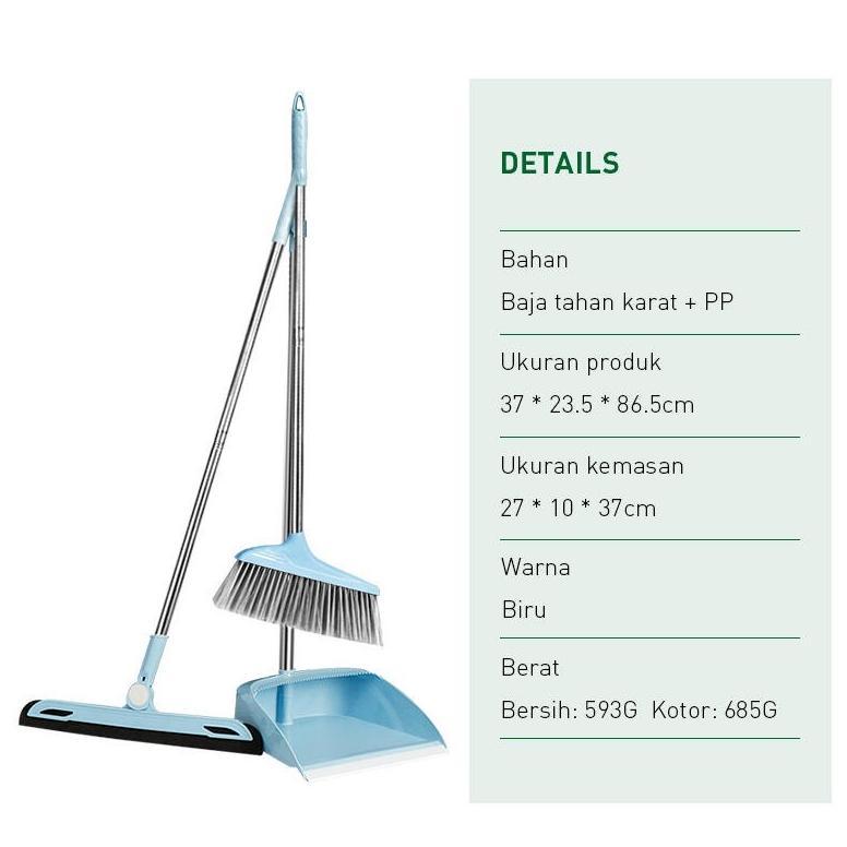 NEW DEALS Masterhome Sapu Set 3in1 | Alat Pembersih Lantai | Set Sapu Pengki Pel | Broom Set | Sapu 
