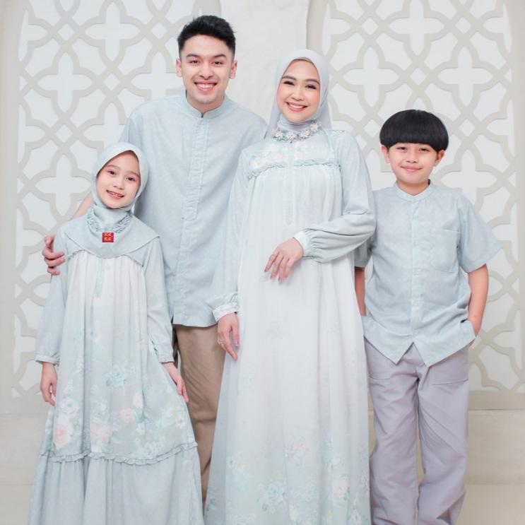 Kualitas Super Keke Busana - Almira Sage Sarimbit Couple Keluarga Lebaran 2026 Ria Ricis & Atap Gami