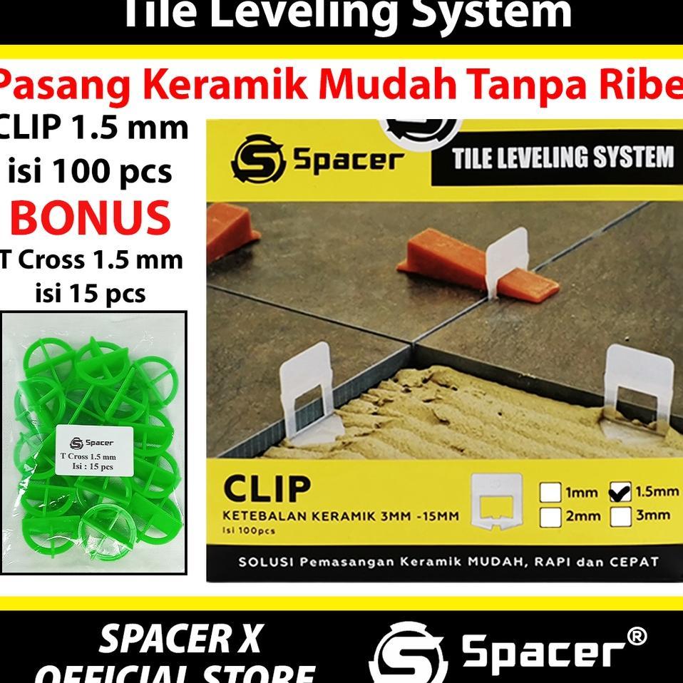 Clip 1.5 Mm Tile Leveling System Alat Perata Nat Keramik Granit Klip Nat Keramik