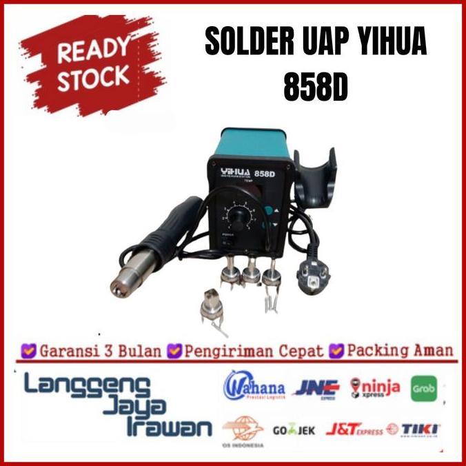 Grosir Blower Hot Air Solder Uap Yihua 858D 878D Smd Rework Station 858 D 878 D Digital