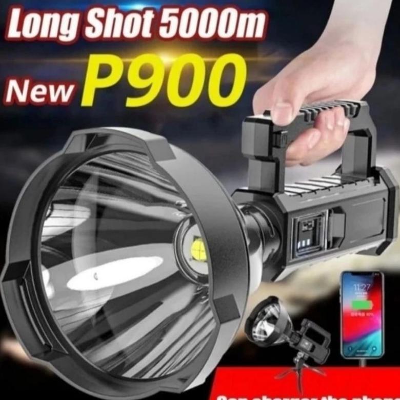 (Original)senter sorot X2000 W591 Super terang 2000m USB Charger 90000lumens