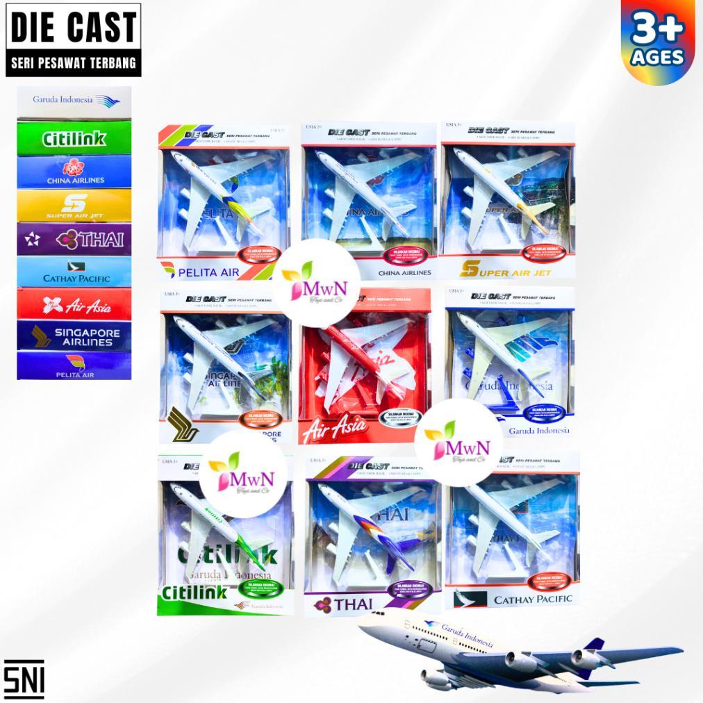 EXCLUSIVE Mainan Diecast Pesawat Terbang A380-2 Besi Plastik