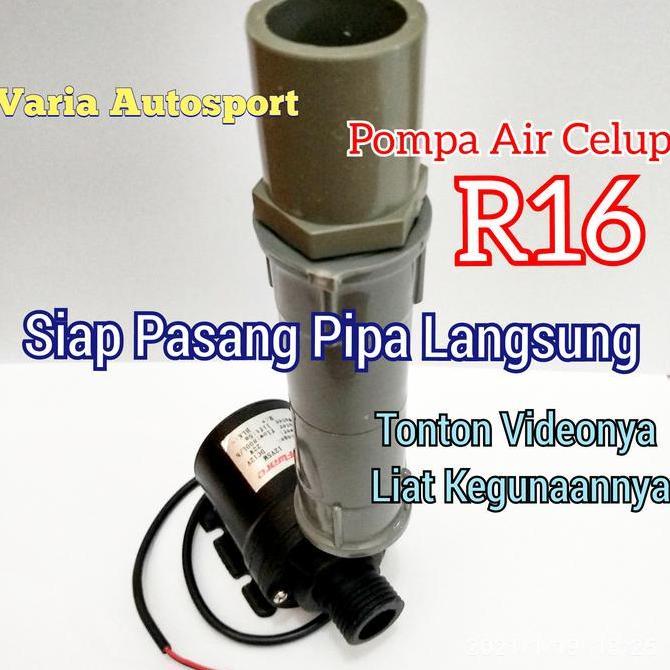 Promo Pompa Air Celup R16 Dc 12V Mini Siap Pasang Pipa 1/2 Inch