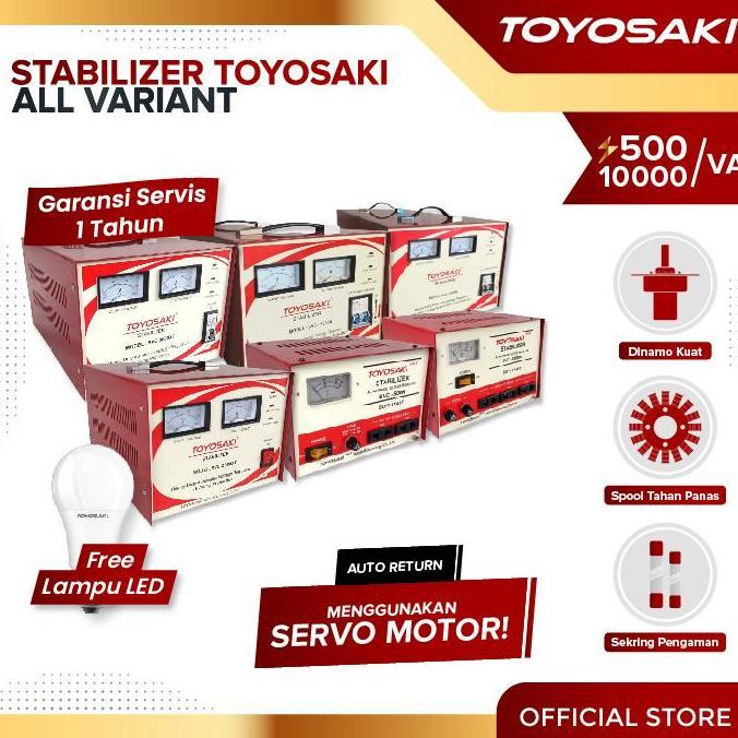 Motero- Toyosaki Stabilizer Stavol Listrik Stabiliser 500Va 1000Va 2000Va 3000Va 5000Va 10000Va