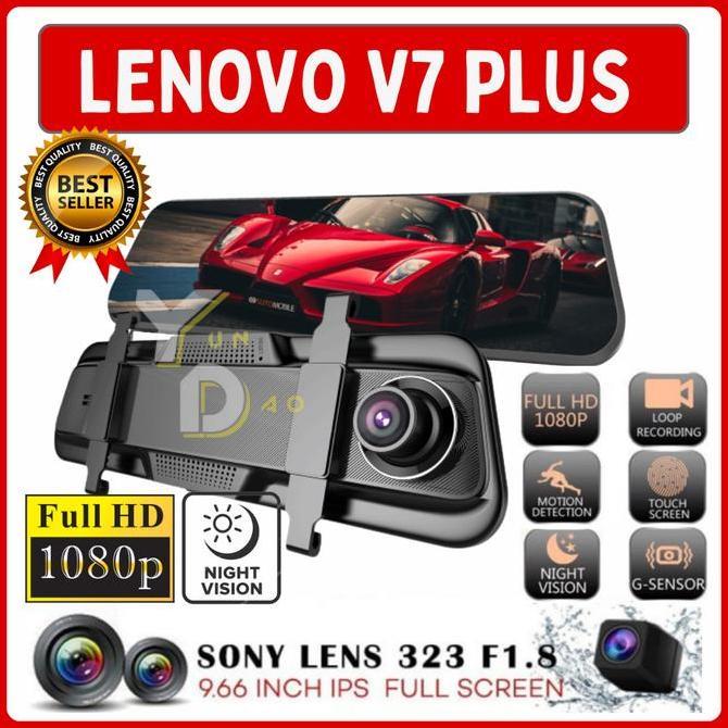 Lenovo V7 Plus Kamera Spion Dashcam Original Dvr Dual Full-Hd Full Screen Kabel