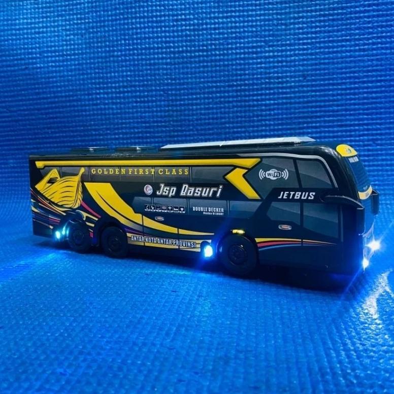 Stokready Mainan Anak Mini Dm25 Bus Kendaraan Basuri Bo Suara Basuri Telolet Model Baru Musk Lampu