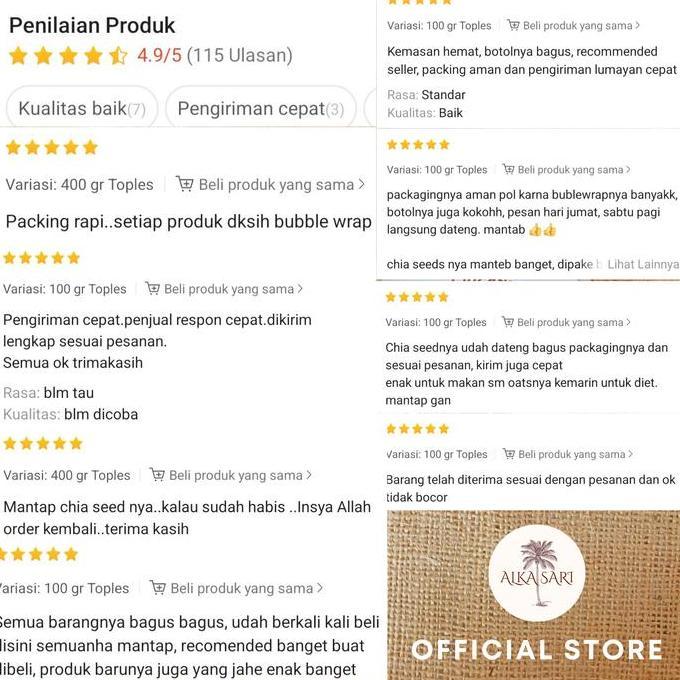 Asciutto- Organic Chia Seed / Biji Chia Seed Untuk Diet