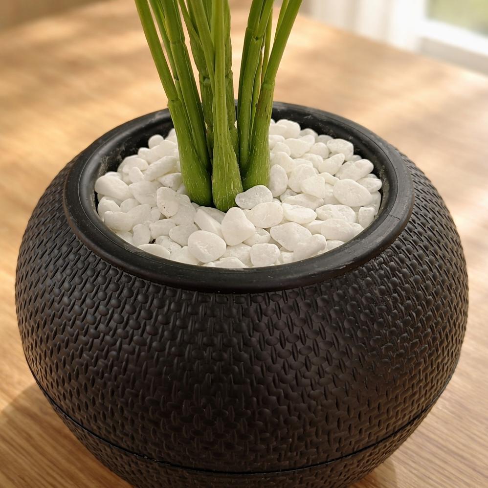 1 Set Tanaman Hias Artificial Monstera Pot Hitam Tanaman Plastik Besar Dekorasi Rumah Ruang Tamu Min