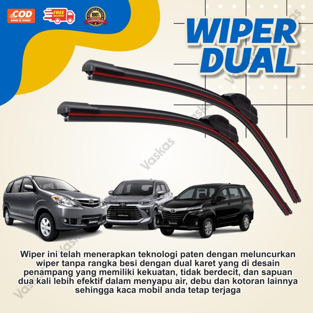 Wiper Mobil Double Karet Dual Karet Untuk Avanza Dan Xenia Lama Dan Baru Bisa Cod