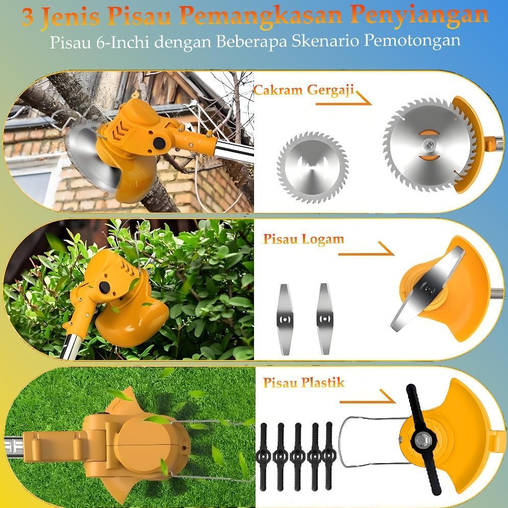 Teknologi Jerman 6000 R/Min Alat Potong Rumput Mesin Rumput Baterai Alat Pemotong Rumput Mesin Pemot
