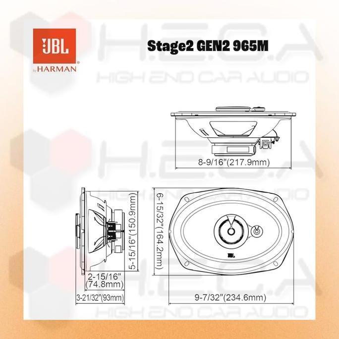 Promo Jbl Stage2 965M Speaker 3-Way Coaxial Oval Stage 2 965 M Mobil Ovale Cod