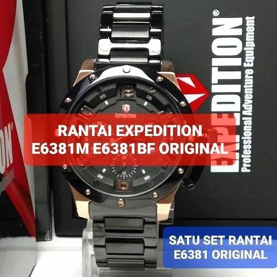 STRAP RANTAI JAM TANGAN EXPEDITION E6381 E 6381 ORIGINAL STAINLESS