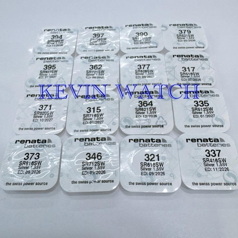 Batu Baterai Jam Tangan Merk Renata Original 390 394 395 371 373 362 315 346 377 364 321 379 317 335