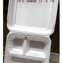 Kotak Makan Gabus Tf3 Sekat Per 100 Pc Styrofoam Sterofoam