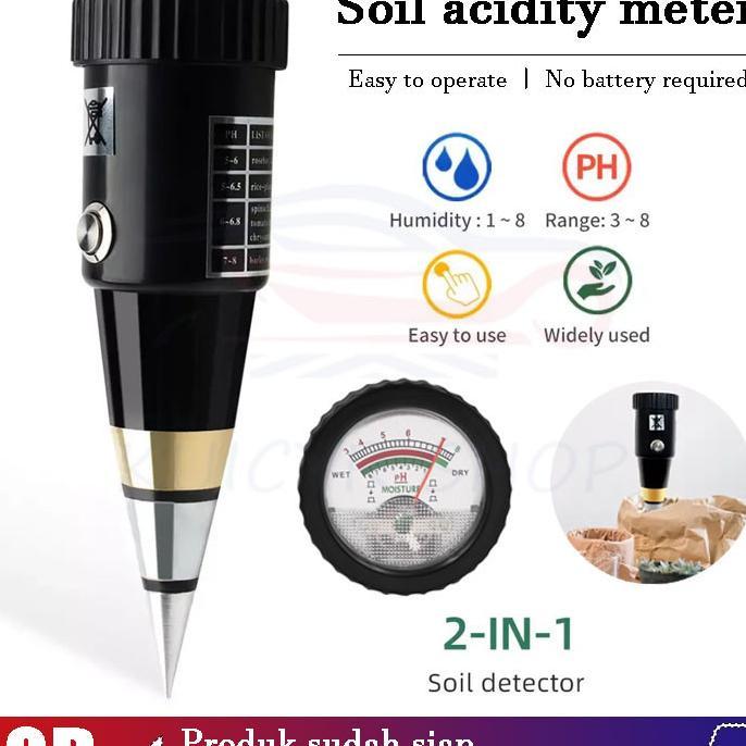 Ready Stock,CodAlat Penggukur Tanah Soil Ph Mete 2 In 1 Pen Type Ph Meter Soil Analyzer Tester Meter