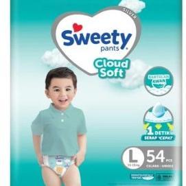 Sweety Diapers Silver Comfort Cloudy Soft - Popok Bayi Sweety
