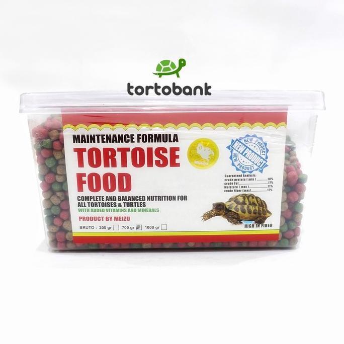 MEIZU TORTOISE FOOD 700GR - PELET KURA SULCATA PARDALIS ALDABRA INDIAN STAR BURMESE STAR REDFOOT CHE