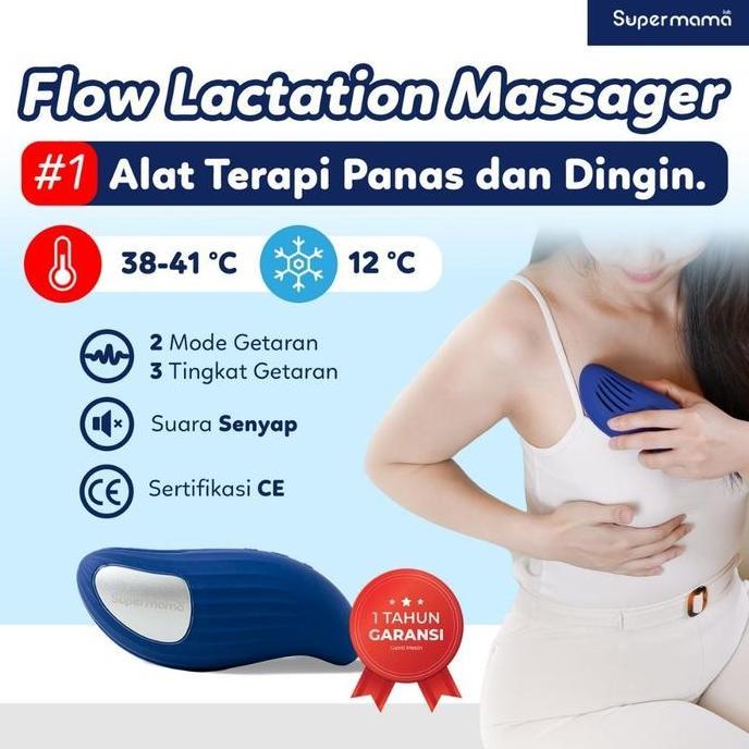 Supermama Lab Flow Lactation Massager | Breast Relaxant Atasi Sumbatan ASI & Redakan Nyeri Payudara 