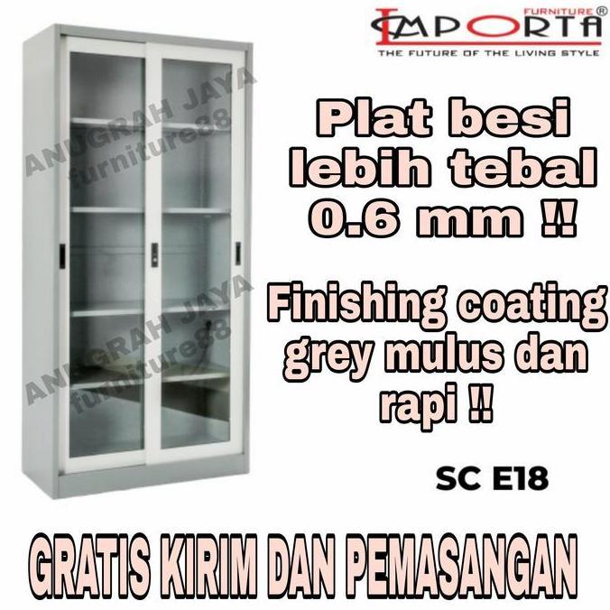 Lansungkirim- Lemari Arsip Pintu Sliding / Rak Buku / Lemari Buku Besi / Lemari Kantor / Filing Cabi