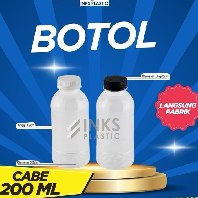 Lansungkirim- Botol Cabe 200 Ml Botol Plastik 200Ml Cabe