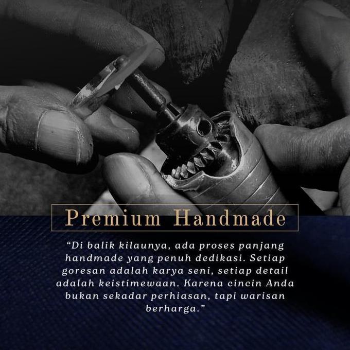 Cincin Nikah Tunangan kawin C1947 - Palladium Emas putih Platinum Perak Orinal | Ring Custom Handmad