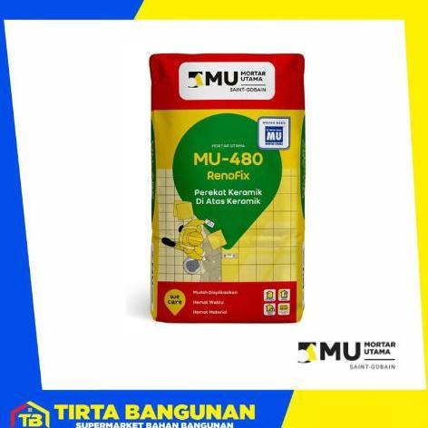 Promo Mu 480 25 Kg Low Dust / Perekat Keramik Di Atas Kramik / Pemasangan Keramik / Homogenous Tile 