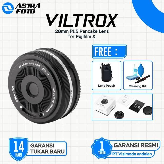 VILTROX 28mm f4.5 Pancake Lens for Fujifilm X Mount Lensa Kamera Garansi Resmi