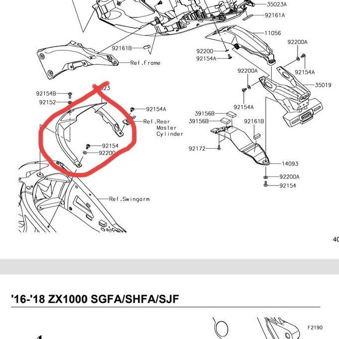 Spakbor Slebor Tutup Kolong Kawasaki Zx10R Zx10 R Zx 10R Original Kgp Promo