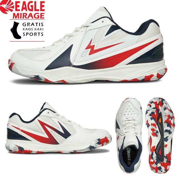 Weminton- Sepatu Bton Eagle Mirage Rna Putih Sepatu Bulu Tangkis Eagle