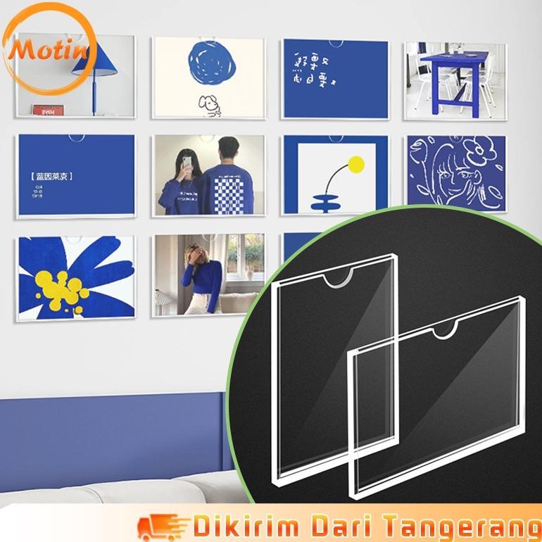 A4 Acrylic Brosur Holder Display Frame Acrylic Pocket Brosur Tempel Sign Holder