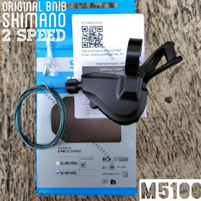 ORIGINAL BNIB.. SHIFTER 2SPEED DEORE M5100 SHIFTER KIRI 2SPEED M5100 DEORE SHIFTER M5100 2SPEED KIRI