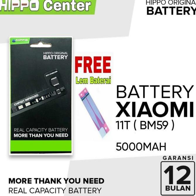NEW Hippo Baterai Compatible MI 11T / 11 T 5000MAH Kode BATTERY BM59 / BM 59 / BM-59 / BM55 / BM-55 