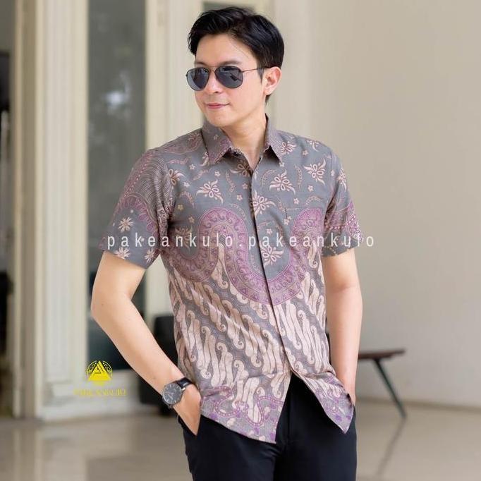 Pakeankulo Batik Pria Premium Slimfit Motif Aswangga Lengan Pendek