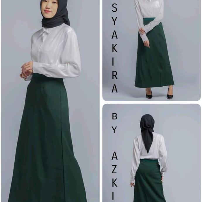 Keep- Rok Kerja Kantor Kasual Nita A Line Panjang Terbaru Modern Kekinian Pinggang Full Karet Elasti