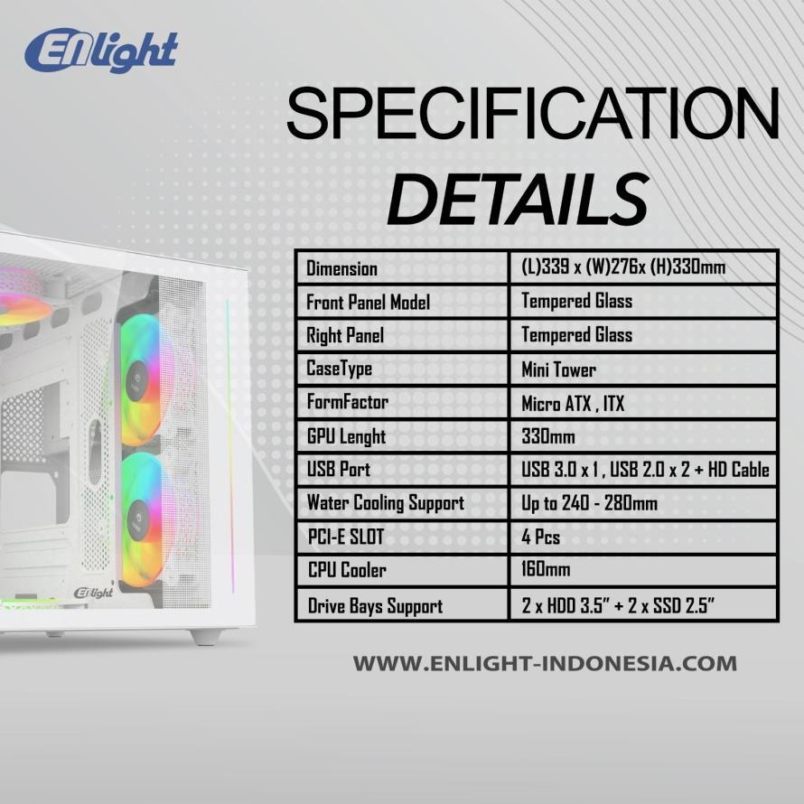 Enlight Z8 MicroATX Compact Case Seamless Aquatic Sea View +3fan