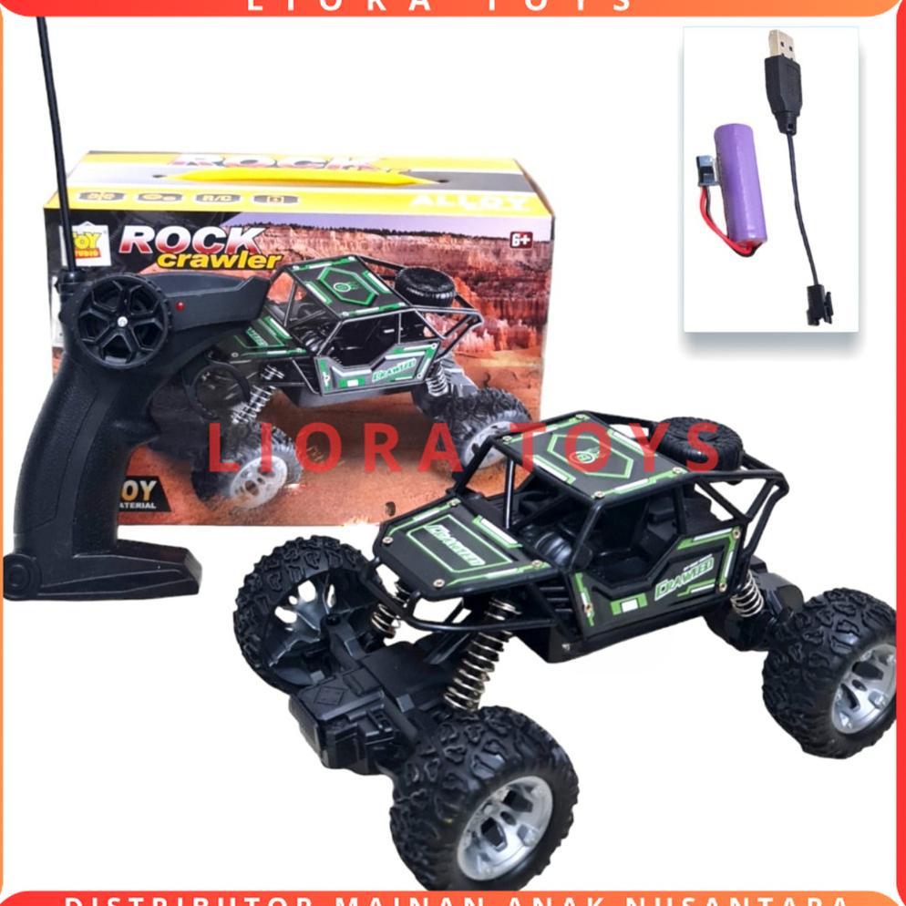 Premium Mainan Anak Mobil Remote Control Offroad Alloy Climbing Car Rc Rock Crawler Baterai Cas