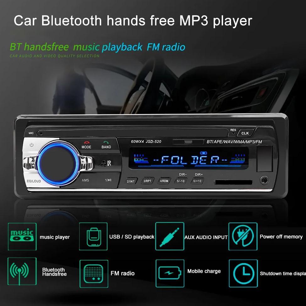 Bluetooth car tape multifunction car radio audio tape USB MP3 FM radio JSD-520
